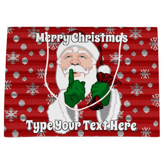 Weihnachtsgeschenktaschen Custom Weihnachtsfeierta Große Geschenktüte (Vorderseite)