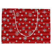 Weihnachtsgeschenktaschen Custom Weihnachtsfeierta Große Geschenktüte (Rückseite)