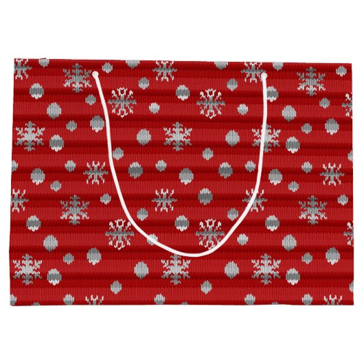 Weihnachtsgeschenktaschen Custom Weihnachtsfeierta Große Geschenktüte (Rückseite)