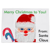 Weihnachtsgeschenktaschen des Weihnachtsmanns Große Geschenktüte (Vorderseite)