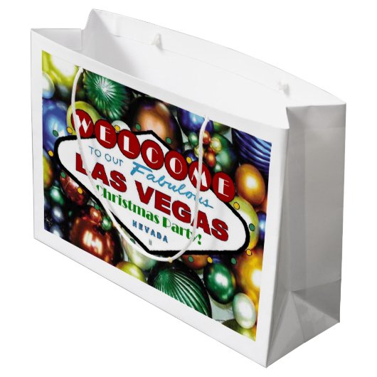 Weihnachtsgeschenktaschen Große Geschenktüte (Rückseite Schrägansicht)