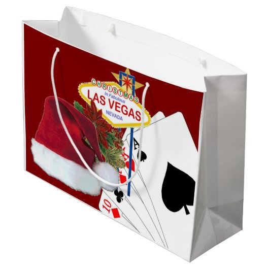 Weihnachtsgeschenktaschen Große Geschenktüte (Rückseite Schrägansicht)