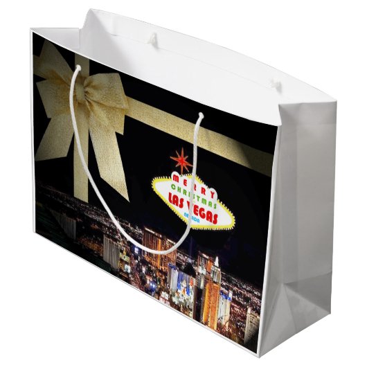 Weihnachtsgeschenktaschen Große Geschenktüte (Rückseite Schrägansicht)