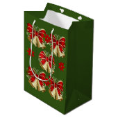 Weihnachtsgeschenktaschen Mittlere Geschenktüte (Vorderseite Schrägansicht)