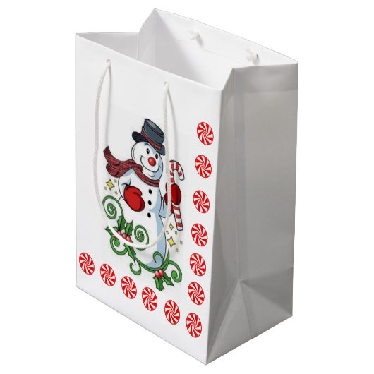 Weihnachtsgeschenktaschen Mittlere Geschenktüte (Rückseite Schrägansicht)