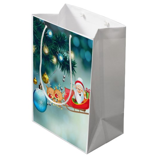 Weihnachtsgeschenktaschen Mittlere Geschenktüte (Rückseite Schrägansicht)