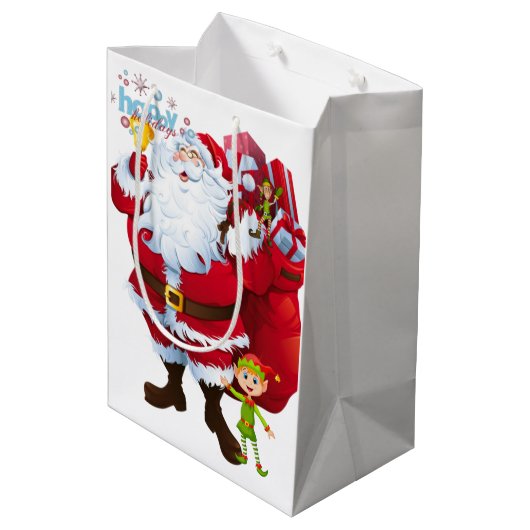 Weihnachtsgeschenktaschen Mittlere Geschenktüte (Rückseite Schrägansicht)