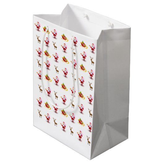 Weihnachtsgeschenktaschen Mittlere Geschenktüte (Rückseite Schrägansicht)