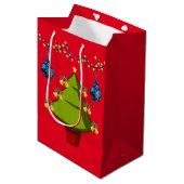 Weihnachtsgeschenktaschen Mittlere Geschenktüte (Vorderseite Schrägansicht)