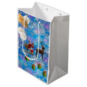Weihnachtsgeschenktaschen Mittlere Geschenktüte (Vorderseite Schrägansicht)