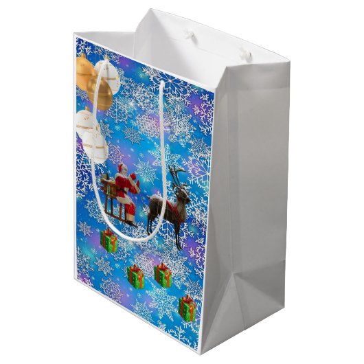 Weihnachtsgeschenktaschen Mittlere Geschenktüte (Rückseite Schrägansicht)