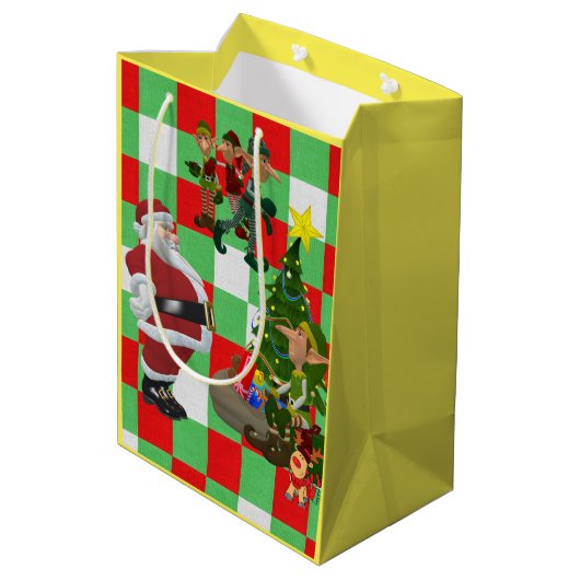 Weihnachtsgeschenktaschen Mittlere Geschenktüte (Rückseite Schrägansicht)