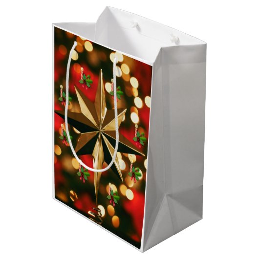 Weihnachtsgeschenktaschen Mittlere Geschenktüte (Rückseite Schrägansicht)
