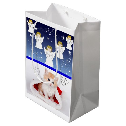 Weihnachtsgeschenktaschen Mittlere Geschenktüte (Rückseite Schrägansicht)