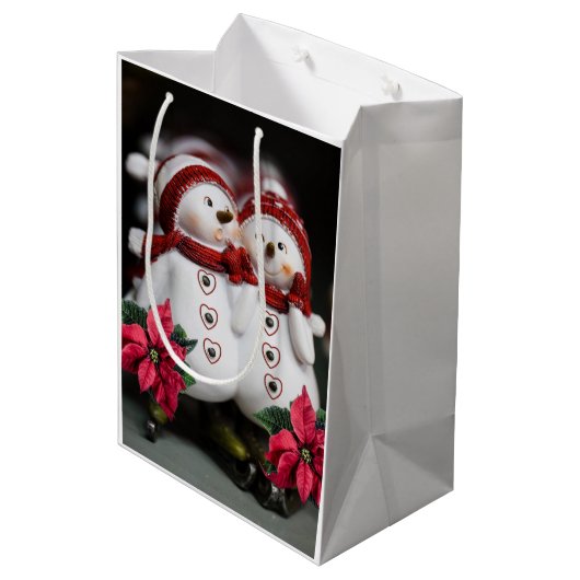 Weihnachtsgeschenktaschen Mittlere Geschenktüte (Rückseite Schrägansicht)