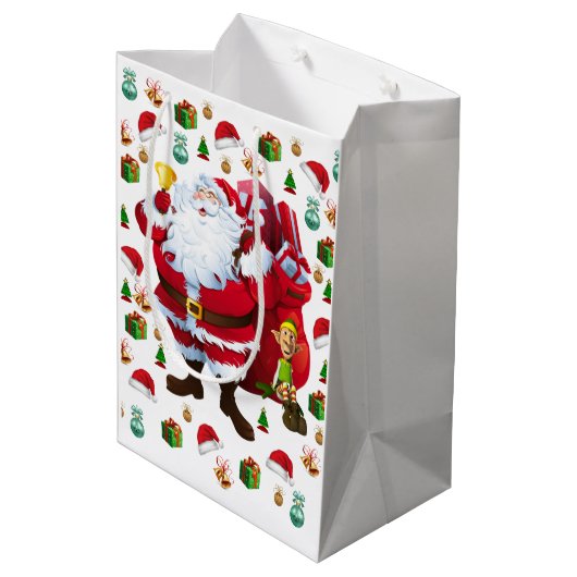 Weihnachtsgeschenktaschen Mittlere Geschenktüte (Rückseite Schrägansicht)