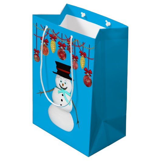 Weihnachtsgeschenktaschen Mittlere Geschenktüte (Rückseite Schrägansicht)
