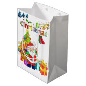 Weihnachtsgeschenktaschen Mittlere Geschenktüte (Vorderseite Schrägansicht)