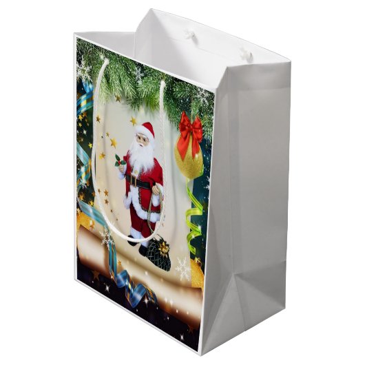 Weihnachtsgeschenktaschen Mittlere Geschenktüte (Rückseite Schrägansicht)