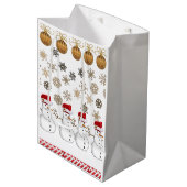 Weihnachtsgeschenktaschen Mittlere Geschenktüte (Vorderseite Schrägansicht)