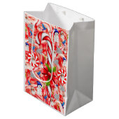 Weihnachtsgeschenktaschen Peppermint Mittlere Geschenktüte (Vorderseite Schrägansicht)