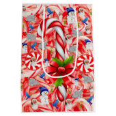 Weihnachtsgeschenktaschen Peppermint Mittlere Geschenktüte (Rückseite)