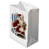 Weihnachtsgeschenktaschen Vintag Mittlere Geschenktüte (Vorderseite Schrägansicht)