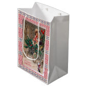 Weihnachtsgeschenktaschen Vintag Mittlere Geschenktüte (Vorderseite Schrägansicht)