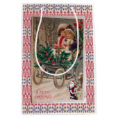 Weihnachtsgeschenktaschen Vintag Mittlere Geschenktüte (Vorderseite)