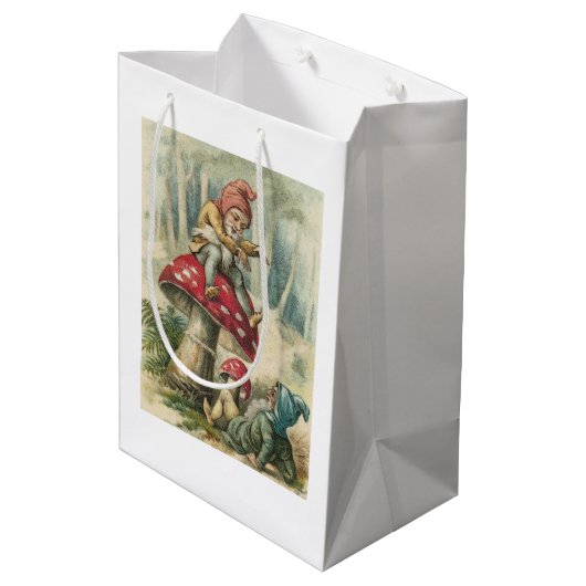 Weihnachtsgeschenktaschen Vintag Mittlere Geschenktüte (Rückseite Schrägansicht)