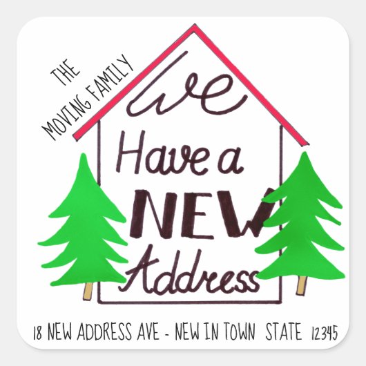 Weihnachtsgeschenkter Umschlag Aufkleber (Vorderseite)