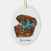 Weihnachtsgeschenktruhe Keramik Ornament (Rechts)