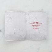 Weihnachtsgeschenktüte mit roten Schleifen Karte (Innenseite)