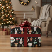 Weihnachtsgeschenkverpackung Festive Critters Geschenkpapier
