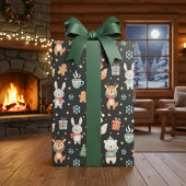 Weihnachtsgeschenkverpackung Festive Critters Geschenkpapier
