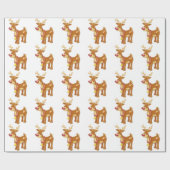 Weihnachtsgeschenkverpackung/Rudolph Geschenkpapier (Flach)