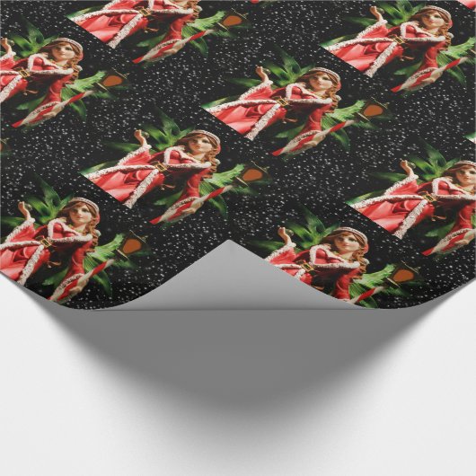 Weihnachtsgeschenkverpackung/Schneefe Geschenkpapier (Ecke)