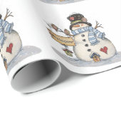 Weihnachtsgeschenkverpackung/Schneemann Geschenkpapier (Rolleneckpunkt)