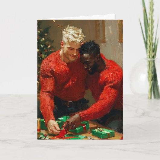 Weihnachtsgeschenkverpackung Umarmung Karte (Vorderseite)