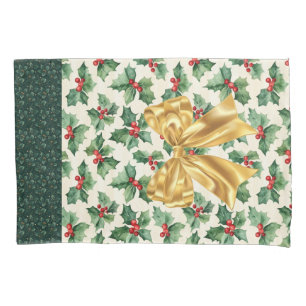 Weihnachtsgeschenkwrap - Beutel Grün Holly Kissenbezug