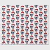 Weihnachtsgeschenkwrap, Foto-Weihnachtsmannmütze Geschenkpapier (Flach)
