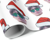 Weihnachtsgeschenkwrap, Foto-Weihnachtsmannmütze Geschenkpapier (Rolleneckpunkt)