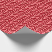 Weihnachtsgeschenkwrap mit Korallenrosa Zigzag Geschenkpapier (Ecke)