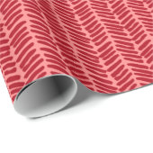 Weihnachtsgeschenkwrap mit Korallenrosa Zigzag Geschenkpapier (Rolleneckpunkt)