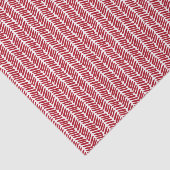 Weihnachtsgeschenkwrap mit rot-weißem Zigzag Seidenpapier (Ausschnitt)
