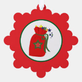 Weihnachtsgeschentüte Ornament Karte (Rückseite)