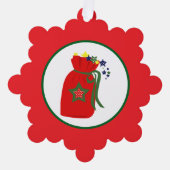 Weihnachtsgeschentüte Ornament Karte (Vorderseite)