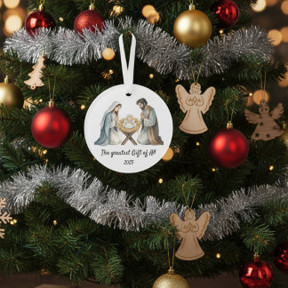 Weihnachtsgeschichte Christi Geburt Ornament
