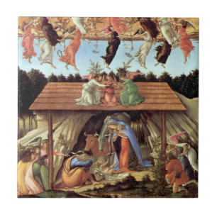 Weihnachtsgeschichte, Christi Geburt von Botticell Fliese