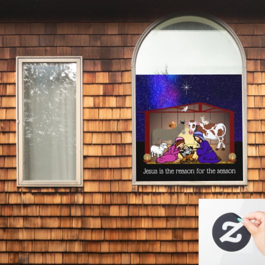 Weihnachtsgeschichte Fensteraufkleber (Fenster Zuhause)